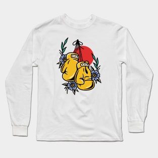 Boxing Gloves Flowers Long Sleeve T-Shirt